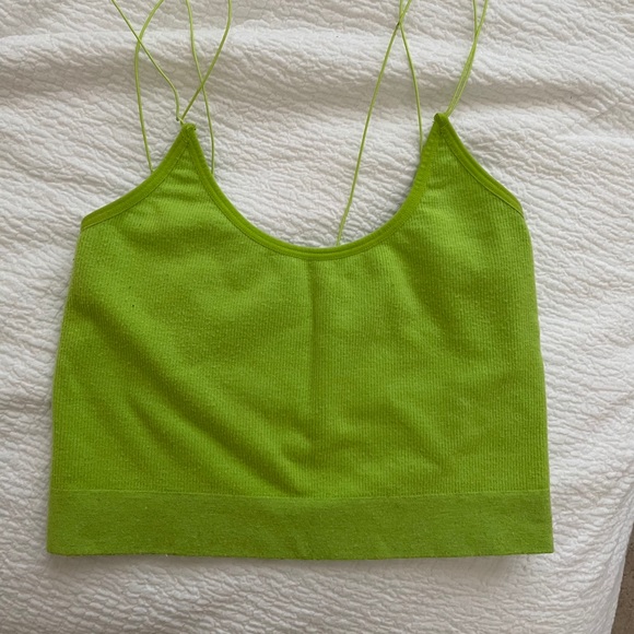Urban Outfitters Tops - urban outfitters lime green crop top